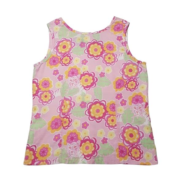 Rugged Bear two-piece cotton floral tiger sleeveless blouse gathered skirt set - Picture 2 of 8